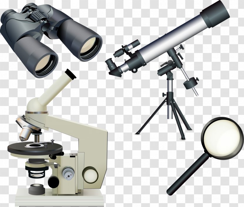 Microscope Telescope Magnifying Glass Euclidean Vector - Bacteria Transparent PNG