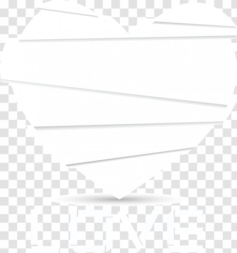 Paper Line Triangle White - Material - Heart-shaped Transparent PNG