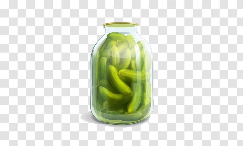 Pickled Cucumber Vegetable Glass - Gherkin - Green Transparent PNG
