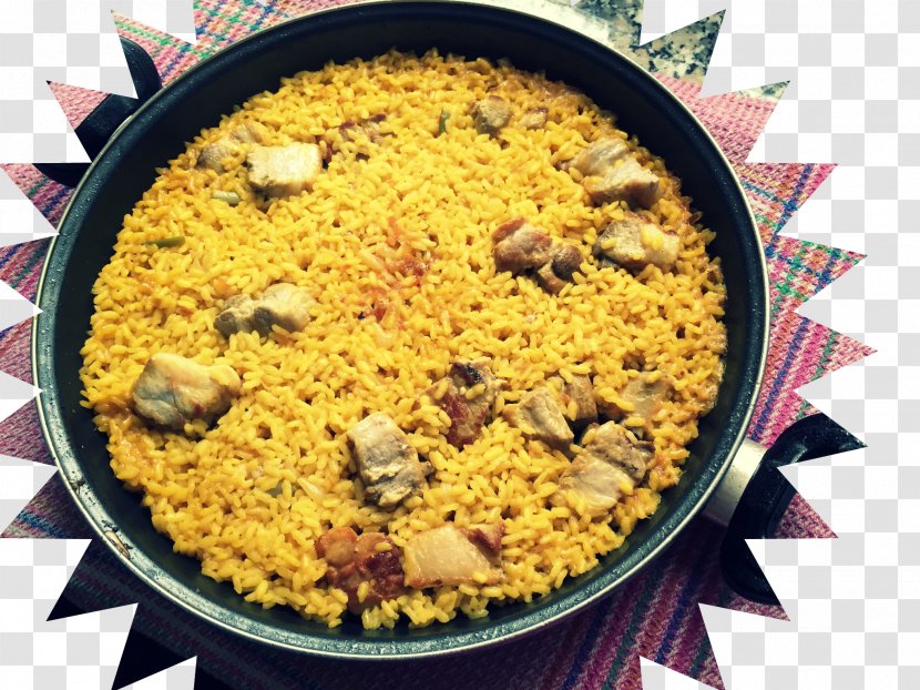 Paella Arroz Con Gandules Couscous Pilaf Pulihora - Farofa - Rice Transparent PNG