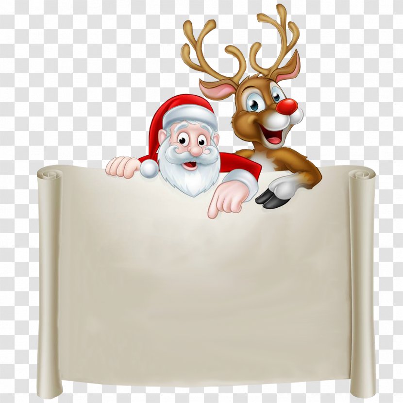 Santa Claus's Reindeer Rudolph Christmas Transparent PNG