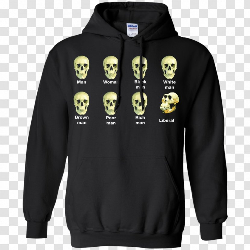 Hoodie T-shirt Bluza Tracksuit Sweater - Clothing - Black Skull Transparent PNG
