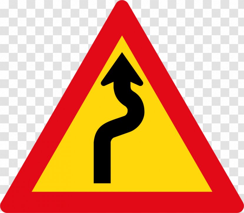Traffic Sign Warning Road - Winding Transparent PNG