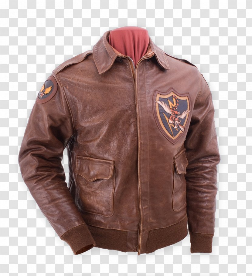 Leather Jacket Flying Tigers A-2 Second World War Flight - Hoodie Transparent PNG