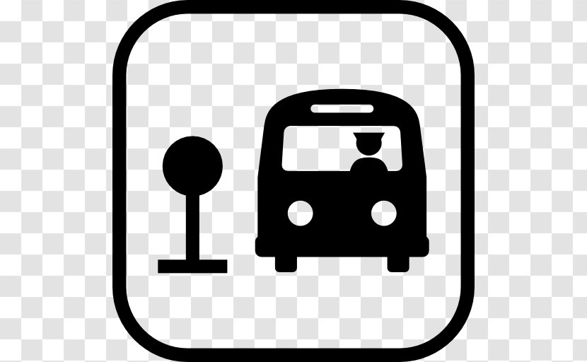 Bus Stop - Black And White - Transport Transparent PNG