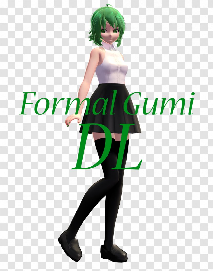 Megpoid MikuMikuDance Kagamine Rin/Len MediaFire Character - Green - 3d Hole Transparent PNG