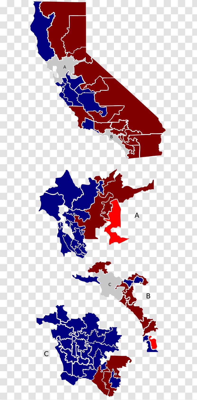California State Assembly Election, 2004 California's 73rd District 2010 2018 - Red - Area Transparent PNG