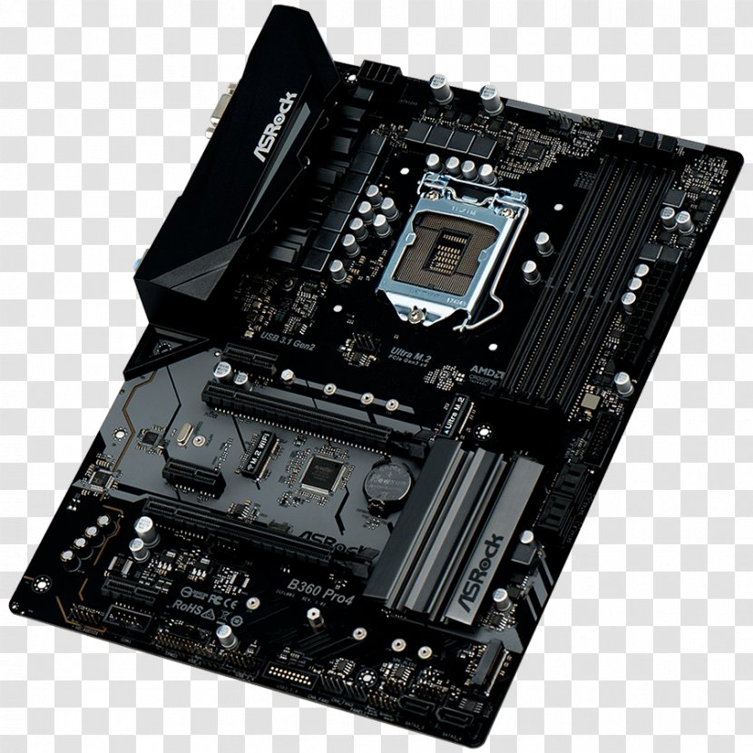 Intel LGA 1151 ASRock Fatal1ty Z270 Gaming K6 Motherboard - Computer Hardware Transparent PNG