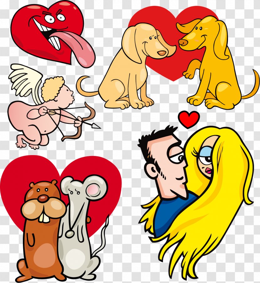 Valentine's Day Cartoon Clip Art - Happy Valentines Transparent PNG