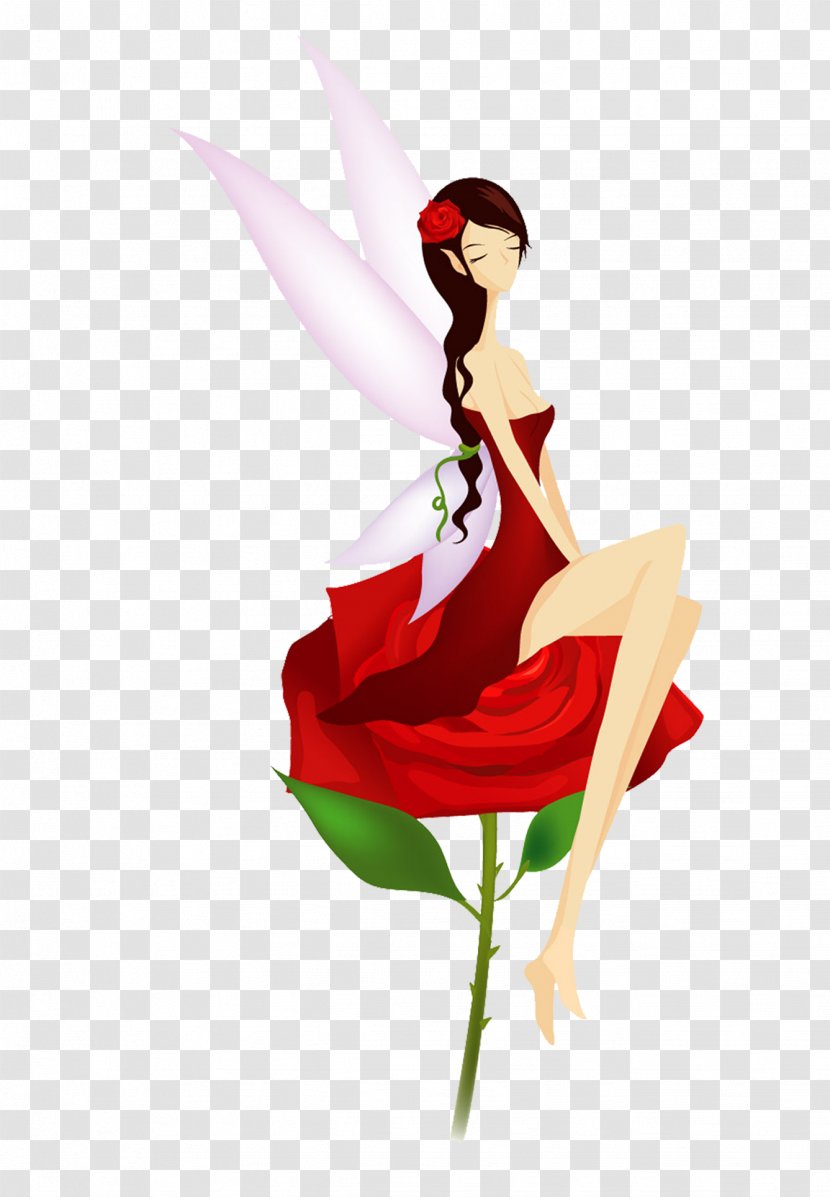 Birthday Stepmother Wish - Red - Flower Fairy Transparent PNG
