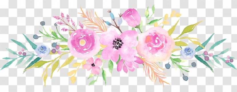 Flower Bouquet Floral Design - Watercolor Flowers Transparent PNG