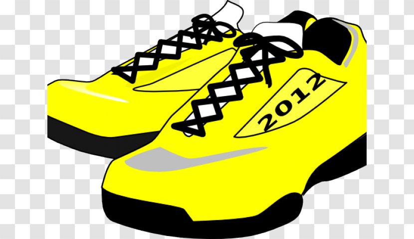 Clip Art Sneakers Sports Shoes Yellow - Shoe - Old Transparent PNG