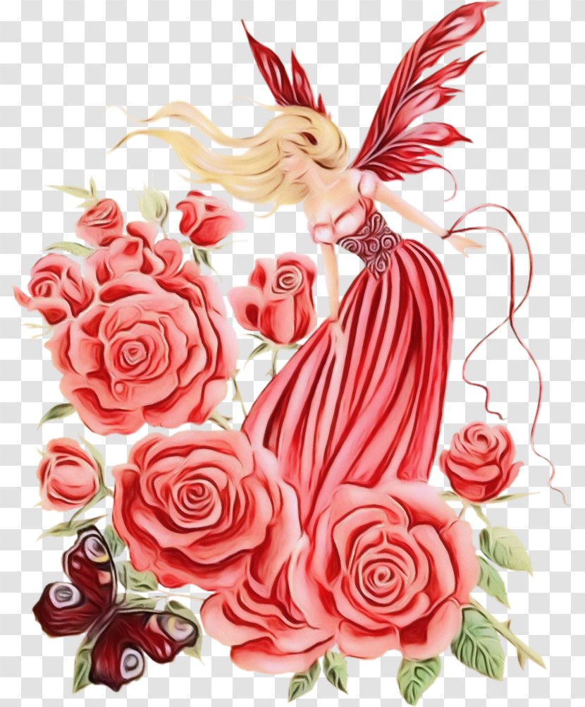 Valentine's Day - Paint - Garden Roses Cut Flowers Transparent PNG