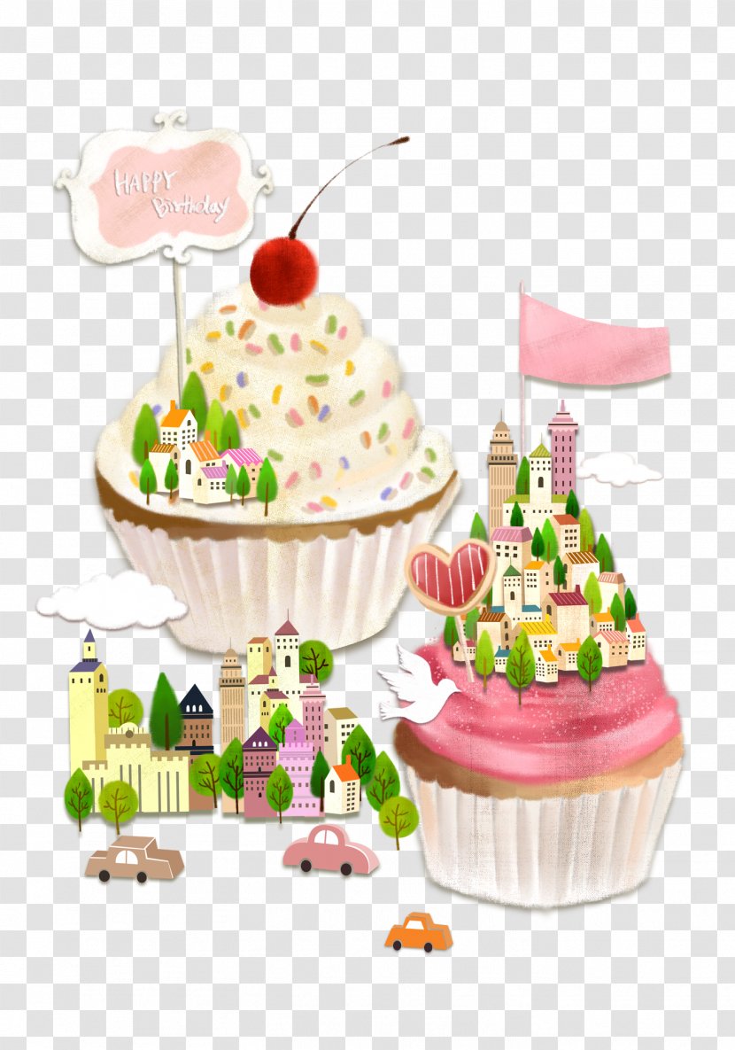 Birthday Cake Cream Cupcake Shortcake Fruitcake - Butter - Ice Transparent PNG