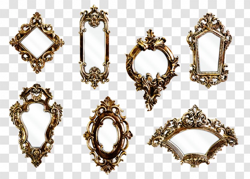 Victorian Era Mirror Wall Light Picture Frame - Jewellery - Retro Transparent PNG