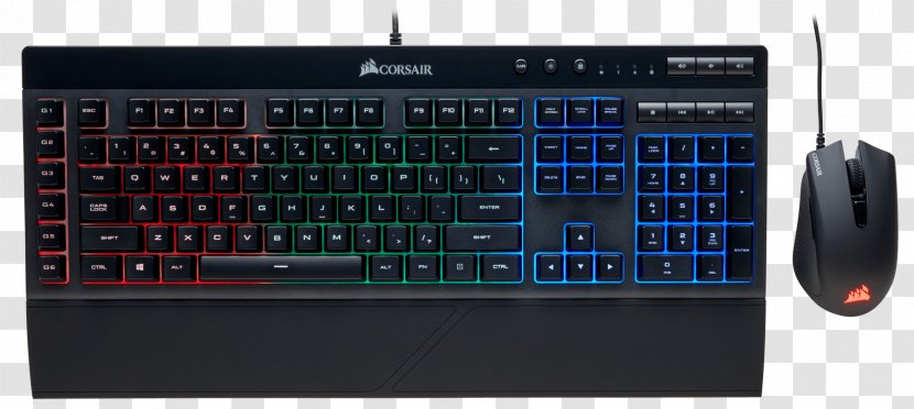 Computer Keyboard Mouse Corsair Gaming K55 RGB Harpoon Clavier - Numeric Keypad - And Transparent PNG