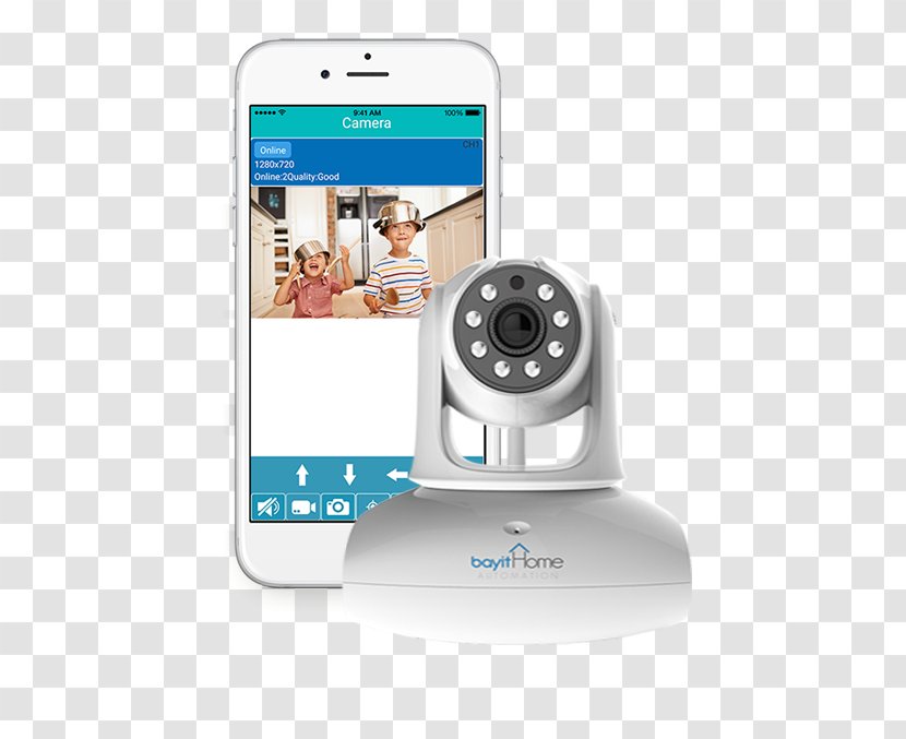 Output Device Bayit Home Automation BH1818 Wireless Security Camera Wi-Fi 720p - Electronic Transparent PNG