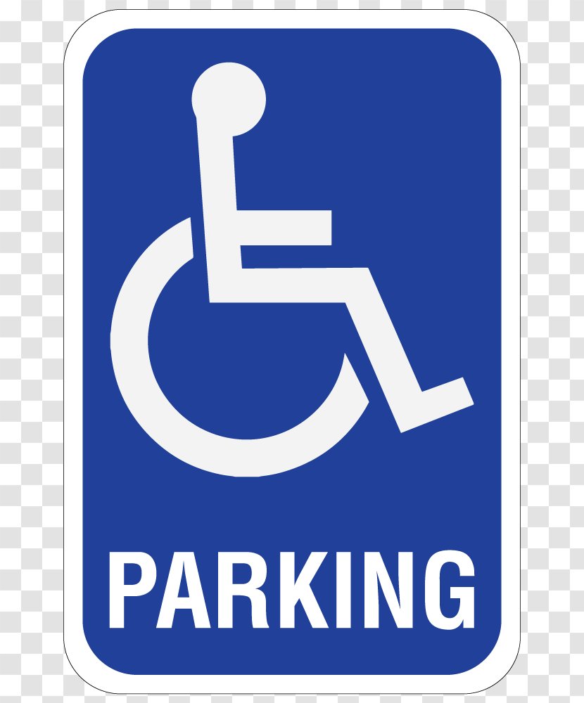Disabled Parking Permit Disability Car Park Sign Space - Blue - Symbol Transparent PNG