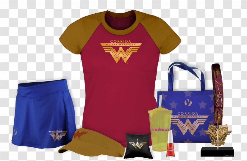 Racing Wonder Woman Walking Female T-shirt - 2016 Transparent PNG