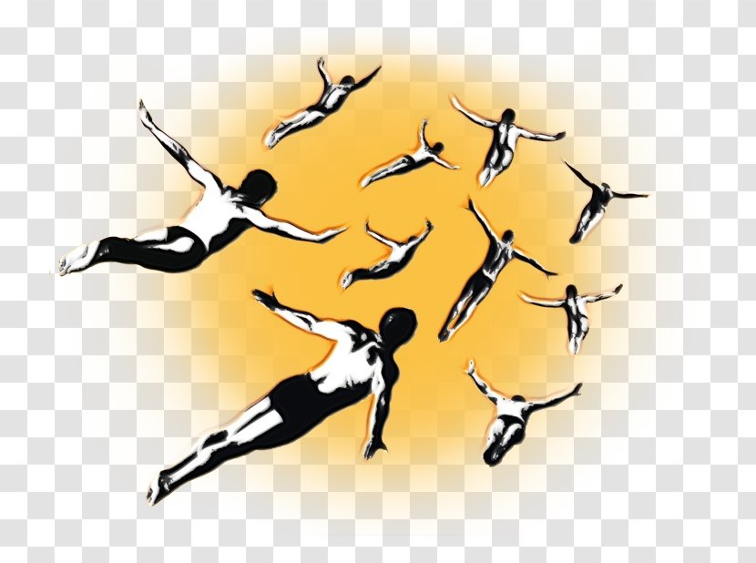 Jumping Happy Football Performance - Watercolor Transparent PNG