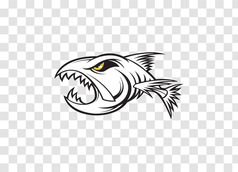 Fish Skeleton Drawing - Logo Transparent PNG