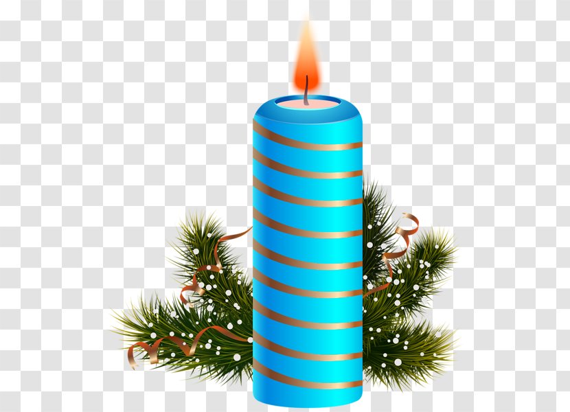 Christmas Candle Clip Art - Tree - Blue Fresh Decoration Pattern Transparent PNG