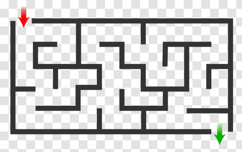 Maze Solving Algorithm Labyrinth Generation Depth-first Search - Text - One Way Arrow Vector Transparent PNG