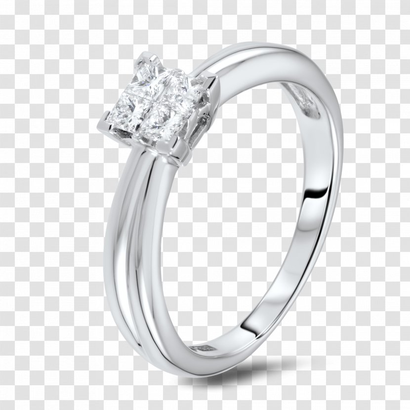 Engagement Ring Jewellery Diamond Princess Cut - Brilliant Transparent PNG