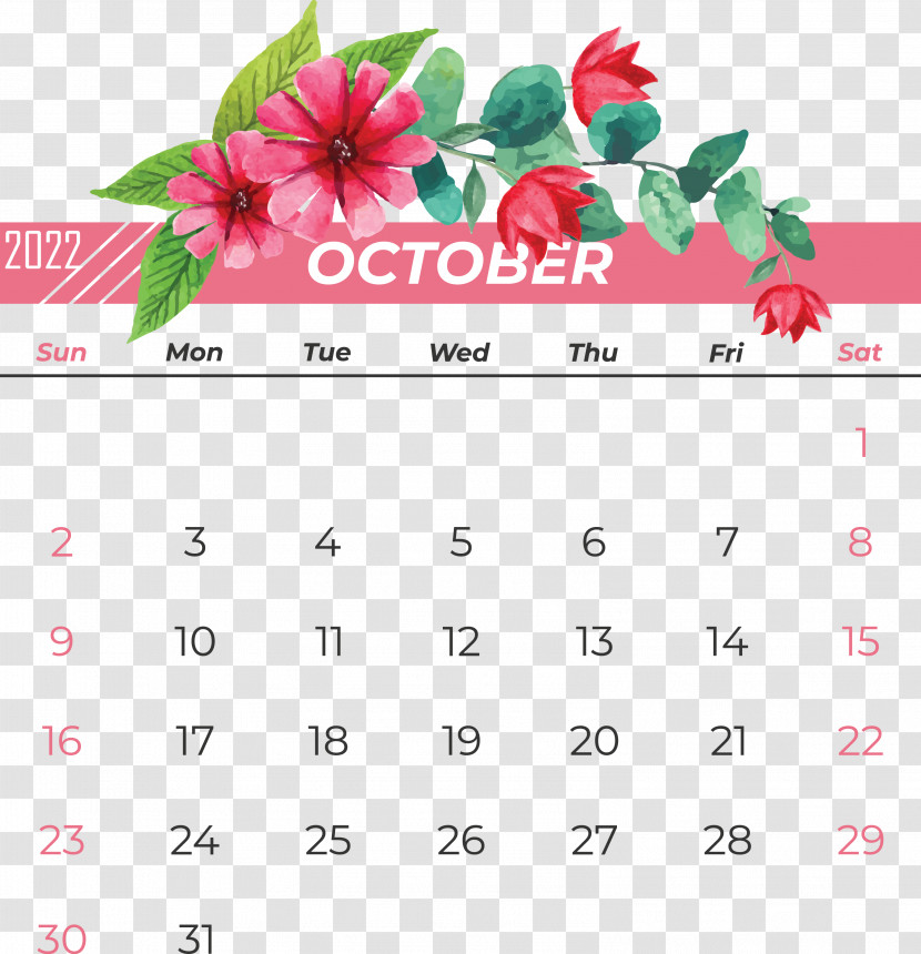 Calendar Flower Font Petal Fruit Transparent PNG