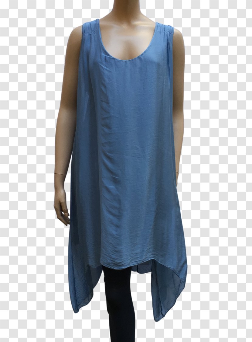 Shoulder Sleeve Blouse Dress - Cobalt Blue Transparent PNG