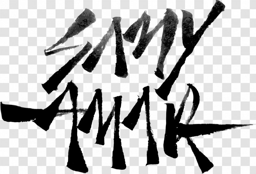 Brush Calligraphy Lettering Illustrator - Black And White - Graffiti Transparent PNG