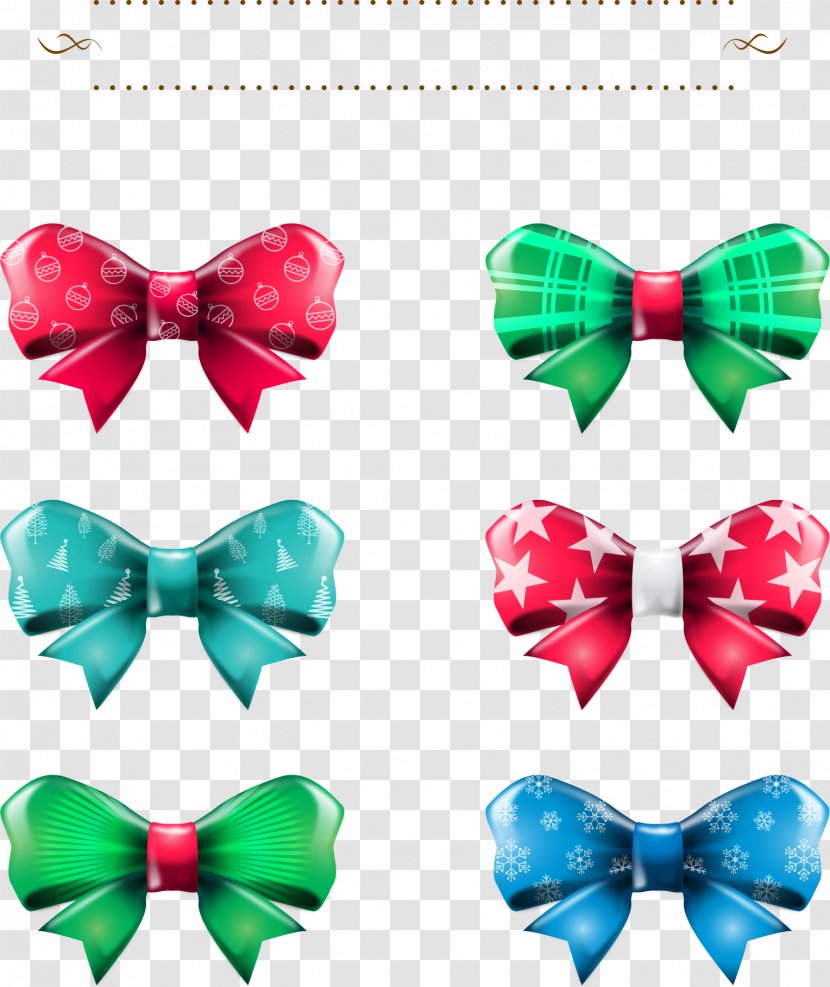 Bow Tie Ribbon Shoelace Knot - Christmas Exquisite Transparent PNG