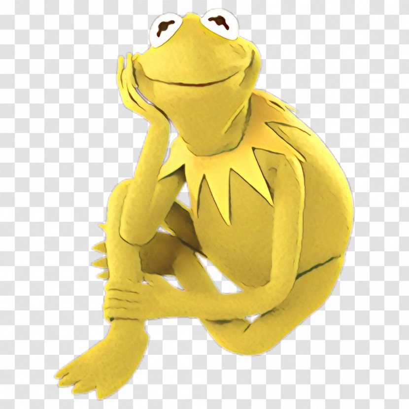 Yellow Cartoon Frog Smile Transparent PNG