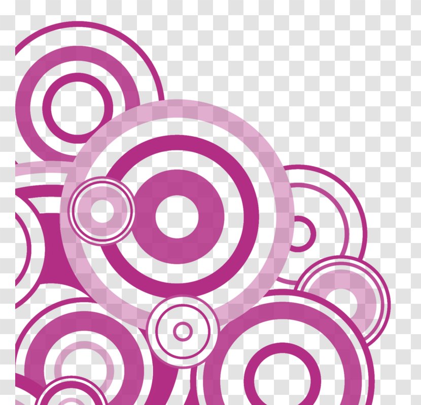 Circle Concentric Objects Purple Clip Art - Designer - Creative Decorative Painting Transparent PNG