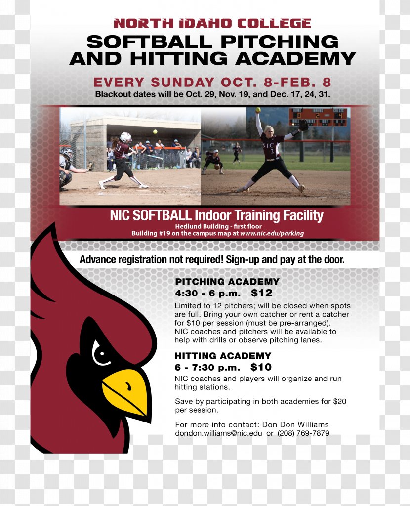 North Idaho College Brand Poster Banner Display Advertising - Softball Transparent PNG