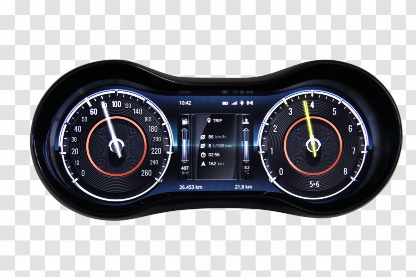 Car Motor Vehicle Speedometers Electronics Automotive Design - Electronic Instrument Cluster Transparent PNG