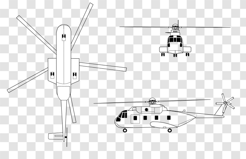 Sikorsky S-61R SH-3 Sea King Helicopter Rotor - Sh3 Transparent PNG