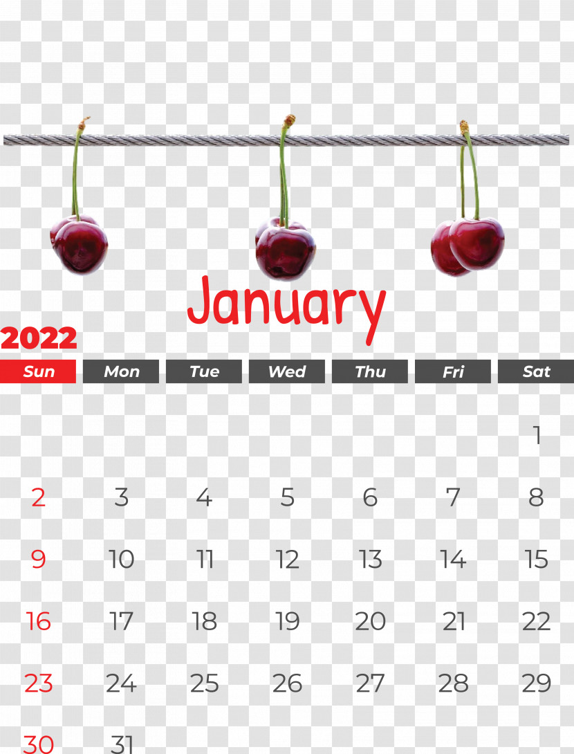 Cherry Line Calendar Font Fruit Transparent PNG