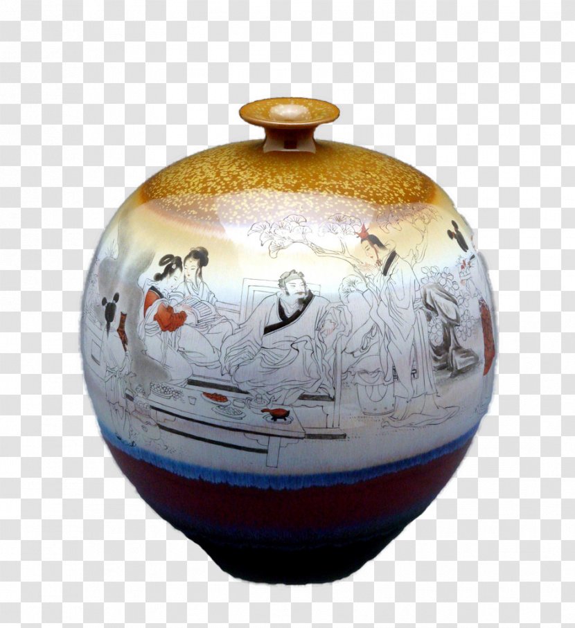 Ceramic Pottery Porcelain Jar - Urn - Retro Transparent PNG