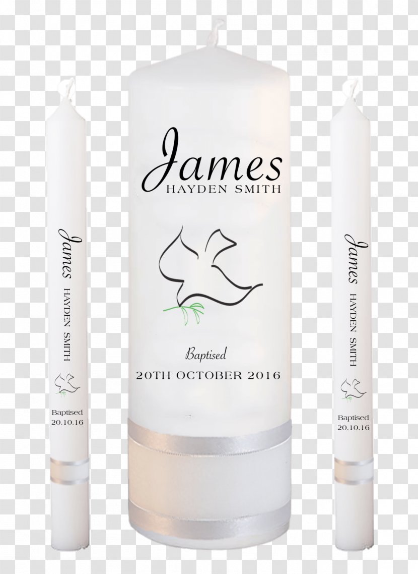 Cream Unity Candle Olive Branch Cosmetics - Baptism Dove Transparent PNG
