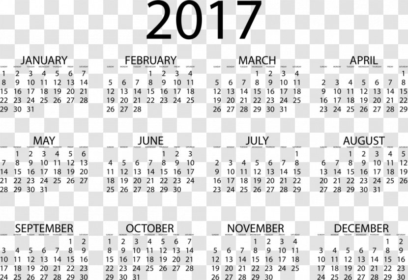 Calendar Date Clip Art - Time - 2017 Transparent PNG
