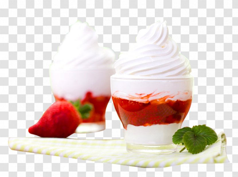 Ice Cream Frozen Yogurt Sundae Parfait - Mascarpone - Food Cartoon Creative Image Transparent PNG