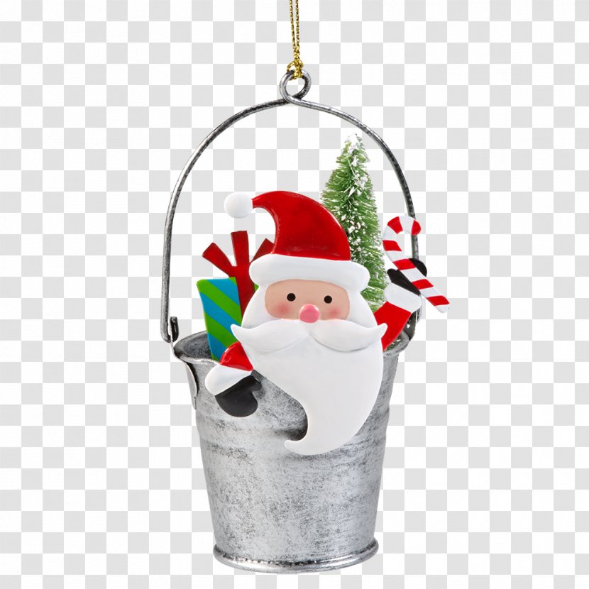 Santa Claus Christmas Ornament Day - Metal Buckets Transparent PNG