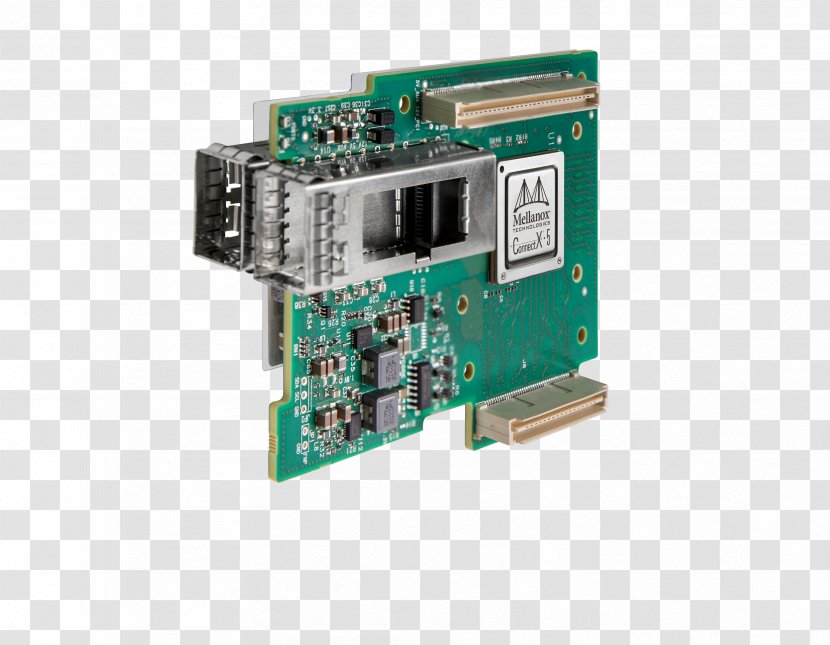 TV Tuner Cards & Adapters Network Electronics Microcontroller Motherboard - Mcx556aedat Mellanox Connectx5 Ex Vpi Adapter Card - Belly Transparent PNG