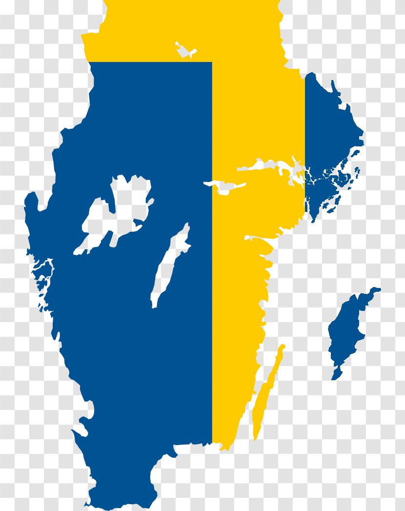Flag Of Sweden Blank Map - Sky - Euro Transparent PNG