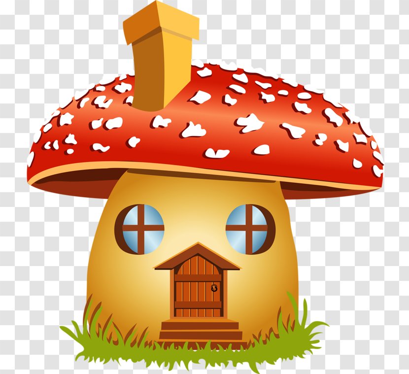 Mushroom House - Illustration - Orange Transparent PNG