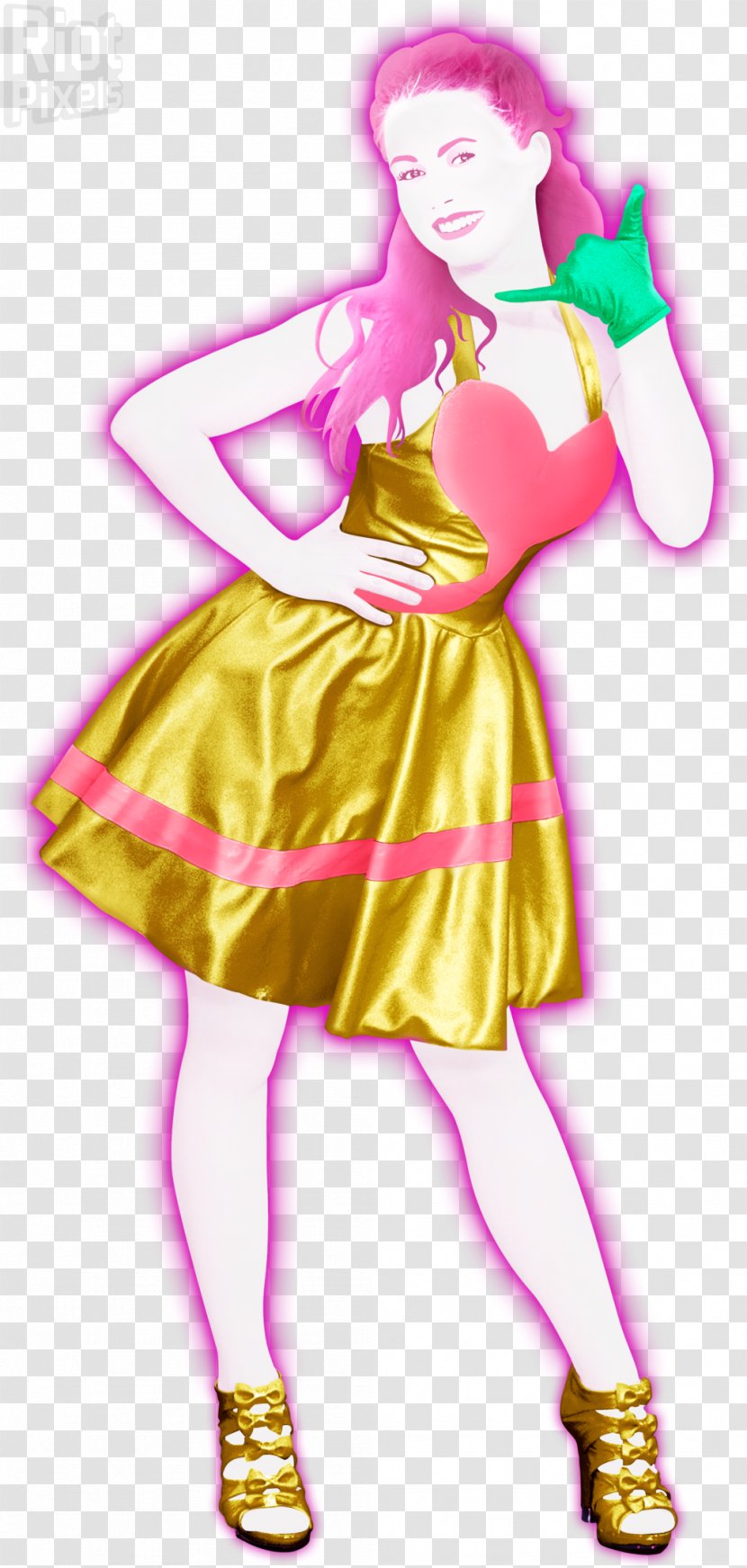 Just Dance 4 2018 2014 Call Me Maybe - Cartoon - Yellow Dancer Transparent PNG