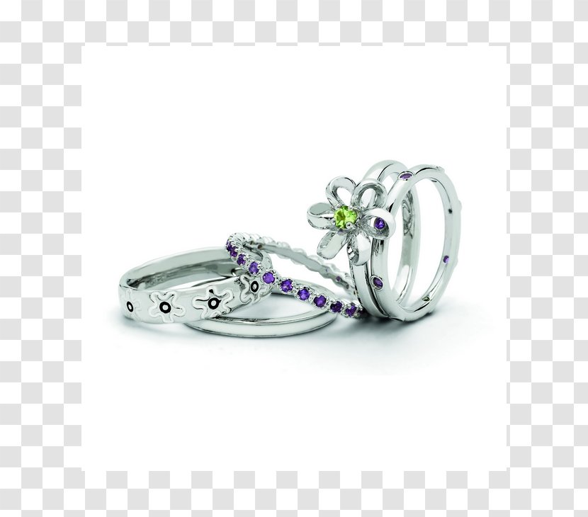 Wedding Ring Jewellery Gemstone Silver Transparent PNG