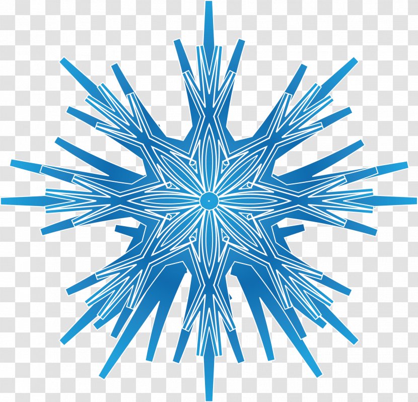 Snowflake Symmetry - Poster - Blue Texture Transparent PNG