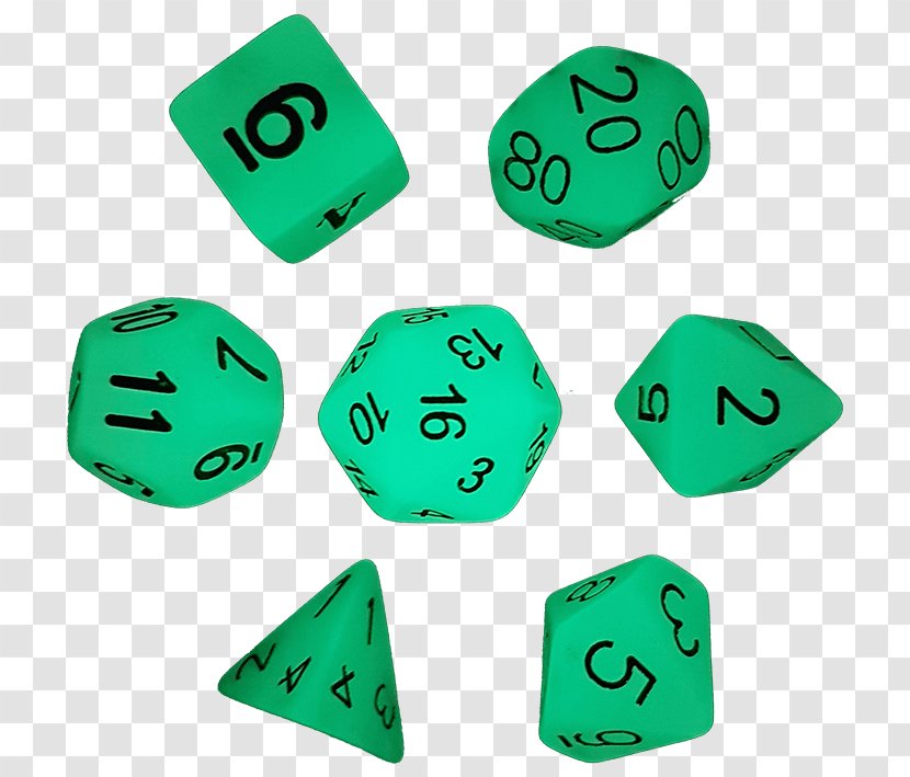 Dice Game Green - Glow In The Dark Transparent PNG